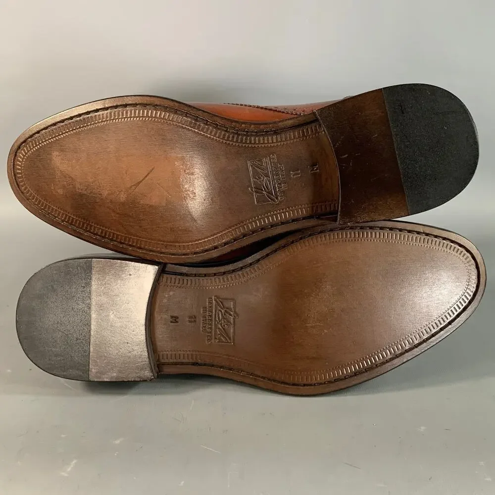 JOHNSTON MURPHY Size 11 Brown Mahagony Brogues Leather Chukka Boots